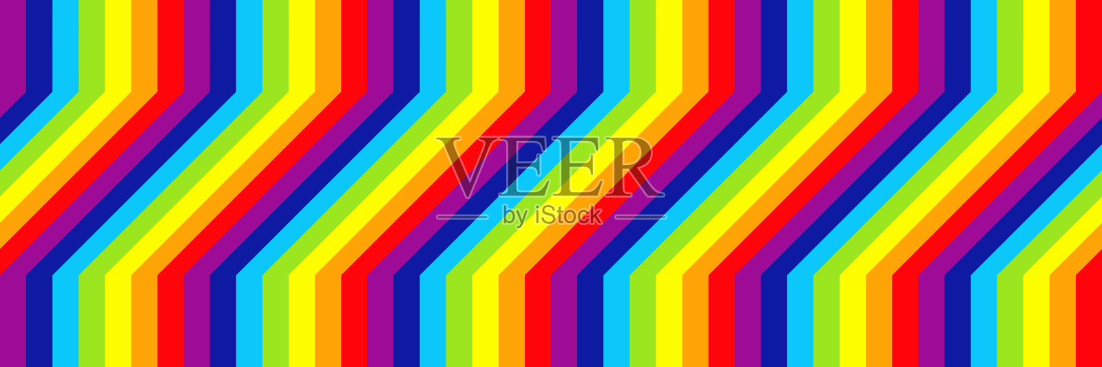 水平优雅的彩虹图案和背景设计插画图片素材