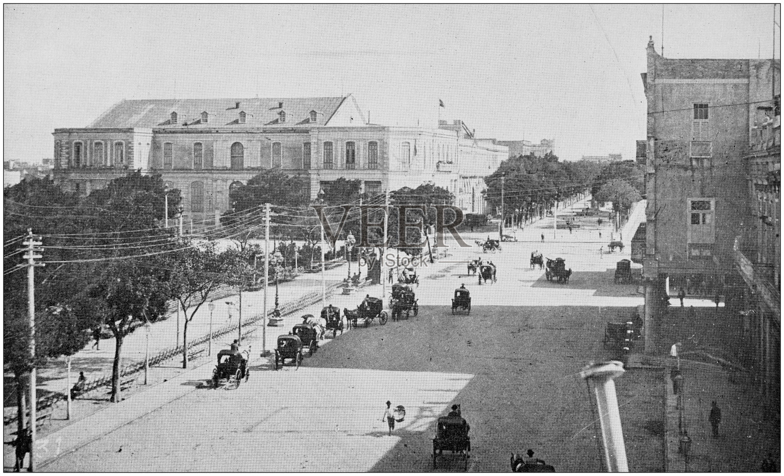 美国陆军黑白照片:古巴哈瓦那普拉多照片摄影图片