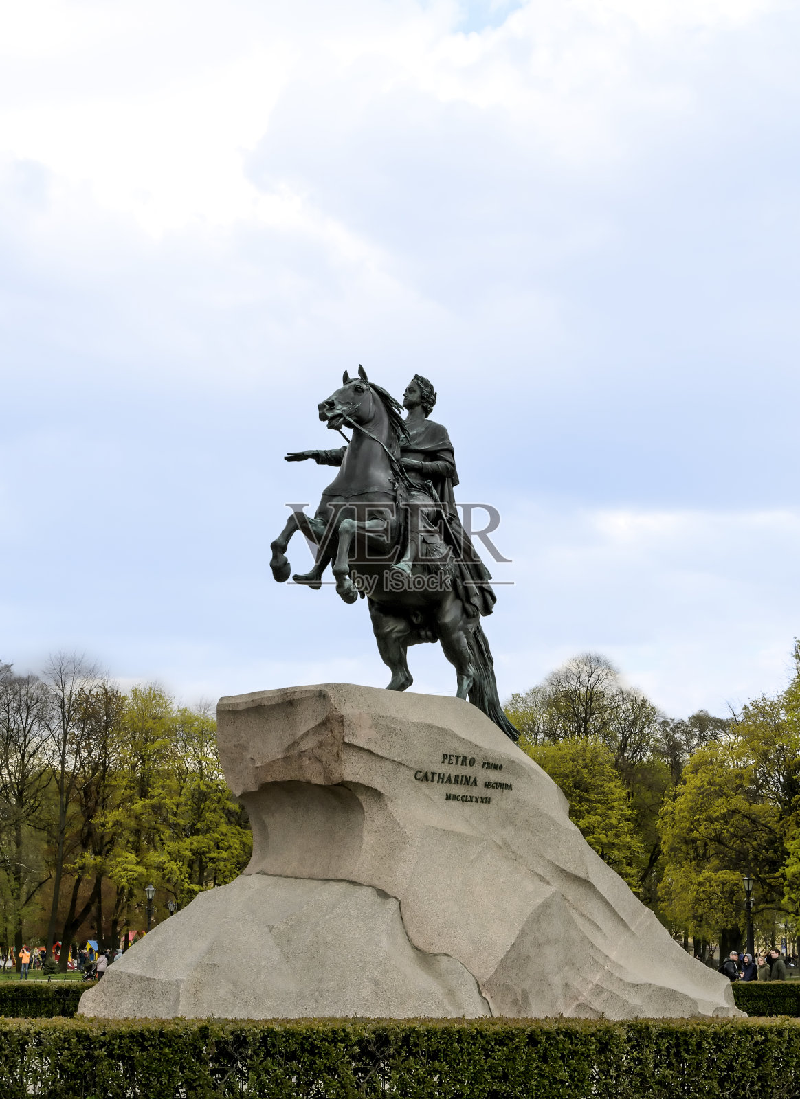 2019年5月4日，俄罗斯圣彼得堡:彼得一世纪念碑照片摄影图片