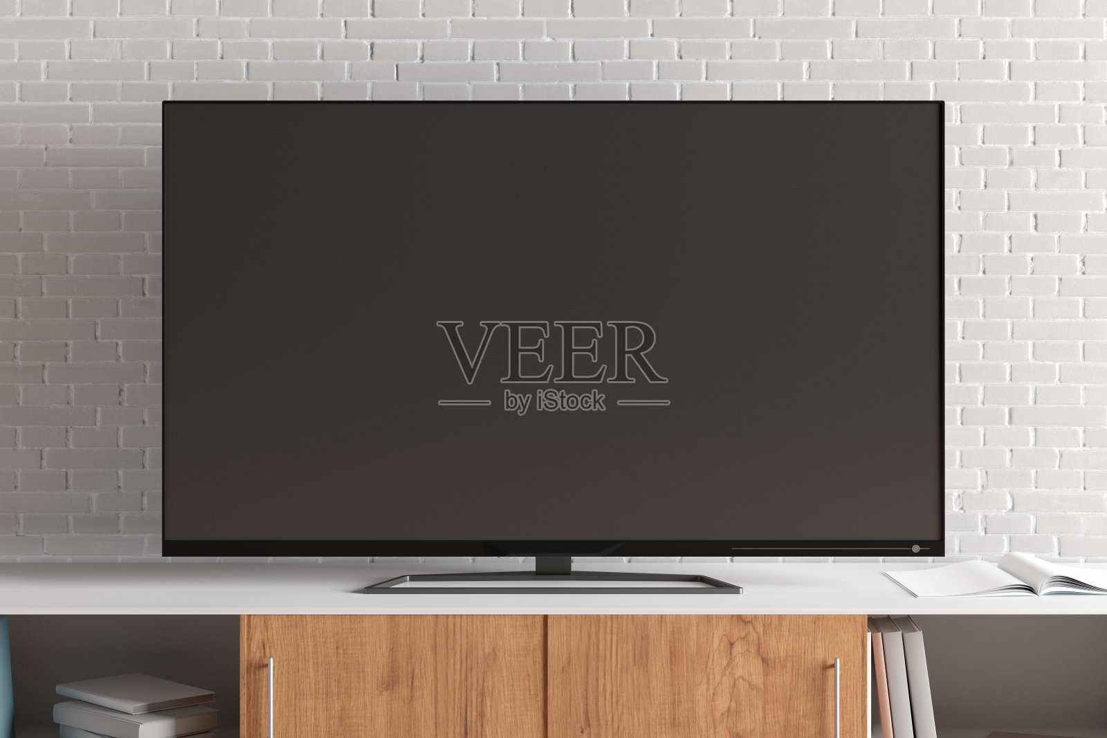 电视模型放在柜子上照片摄影图片