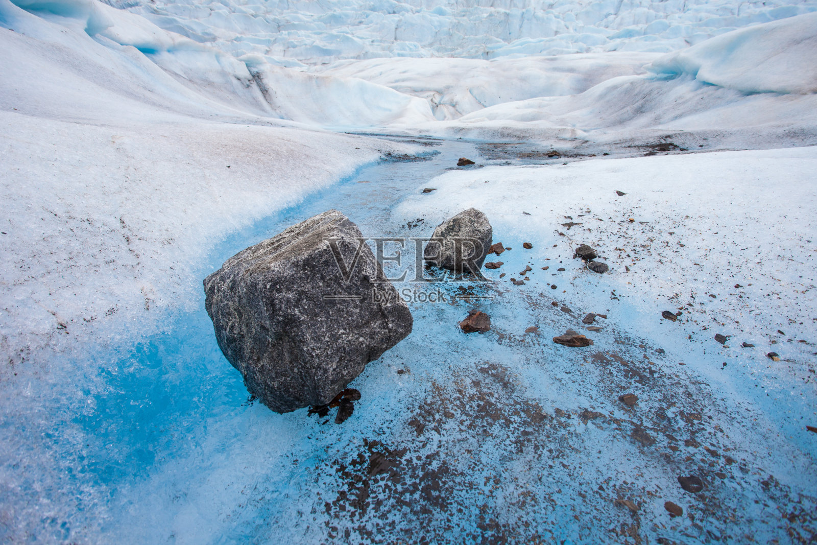 阿拉斯加的冰冻冰川景观照片摄影图片
