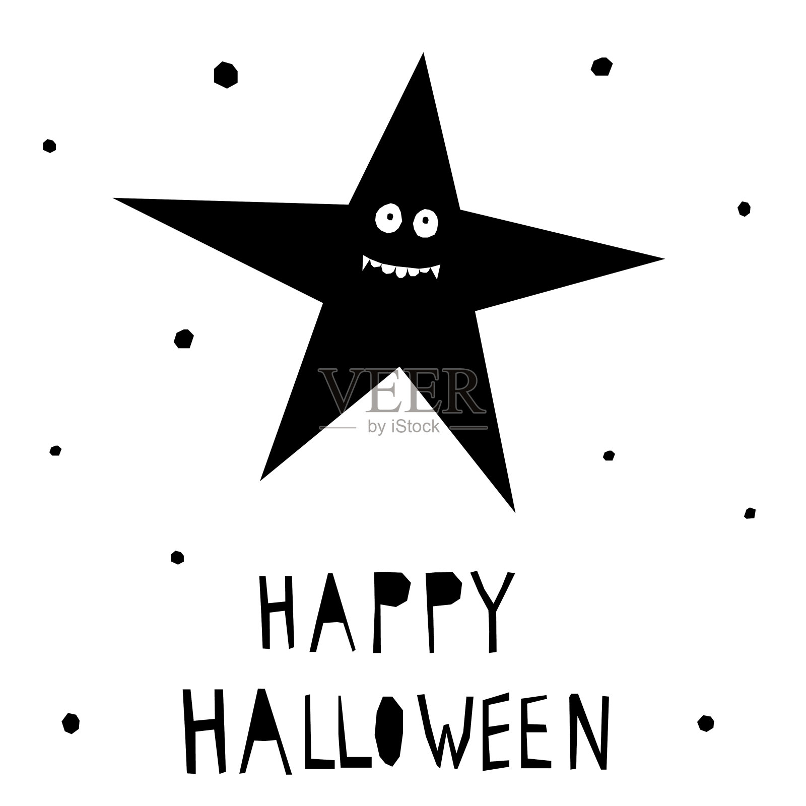 抽象的万圣节快乐图案背景。插画图片素材