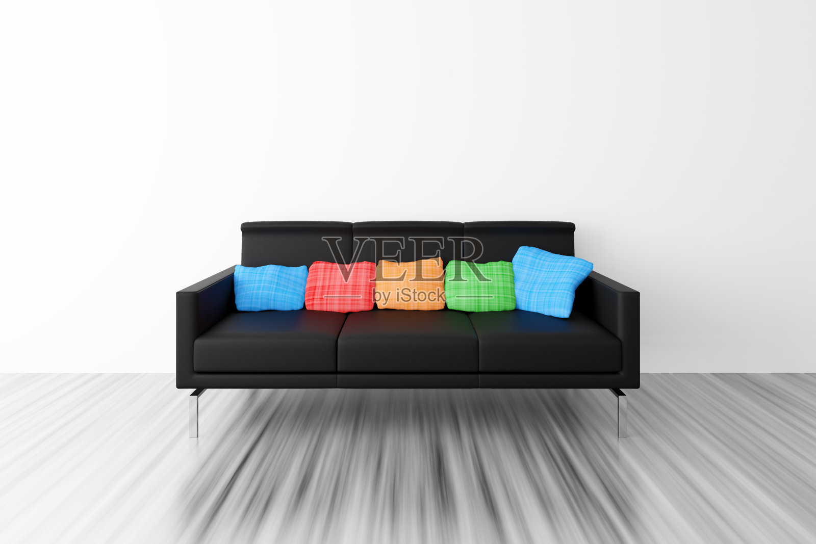 室内-坐在现代极简主义客厅照片摄影图片