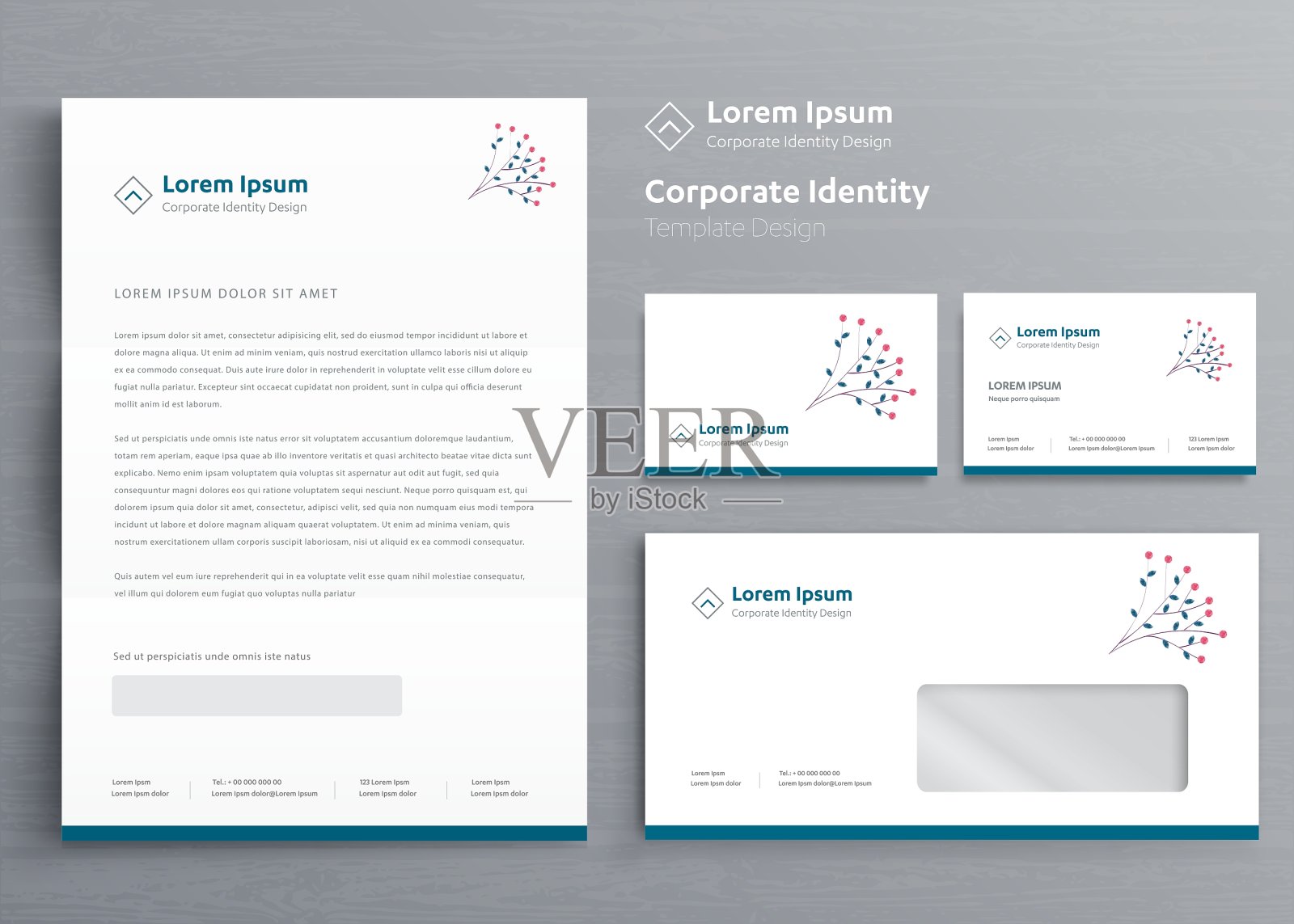 经典文具企业企业标识模板设计，宣传册，传单数字通信报告矢量插图模型设计模板素材