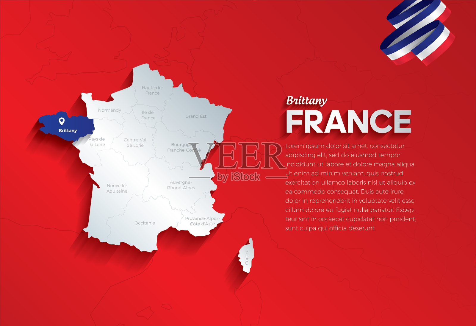 法国，欧洲，国家-地理区域，巴黎-法国，科西嘉插画图片素材