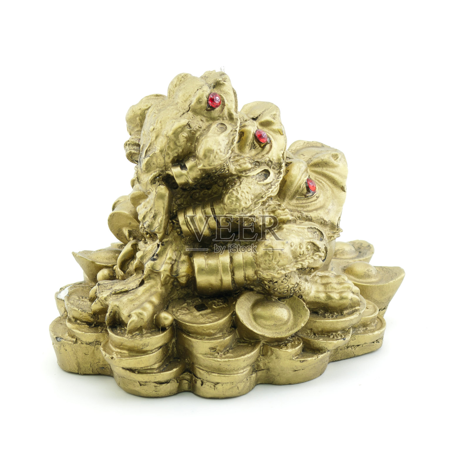 白底玉石做的钱蛙照片摄影图片