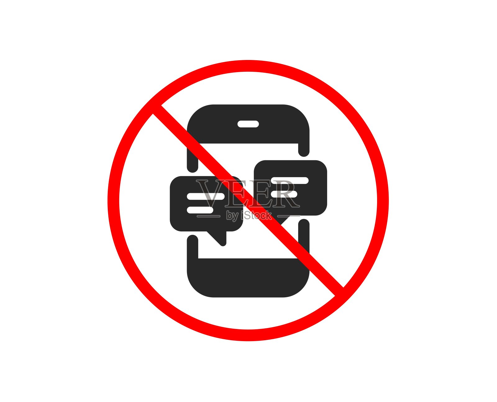 电话留言图标。移动聊天的迹象。向量插画图片素材