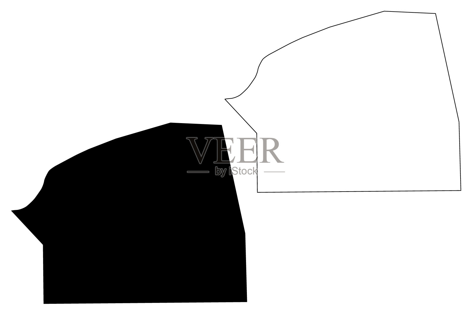 巴科勒地区(索马里联邦共和国，非洲之角)地图矢量图，巴科勒地图草稿设计元素图片