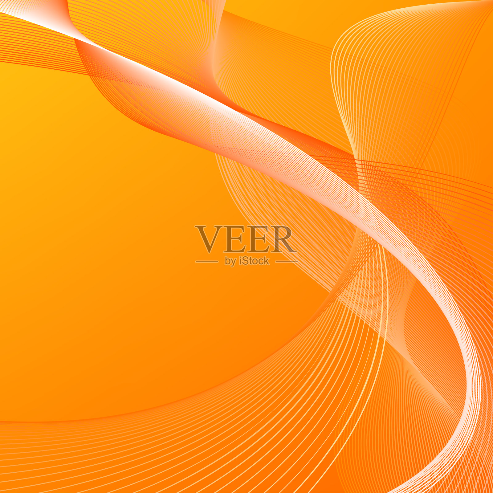 橙色线条的抽象背景插画图片素材