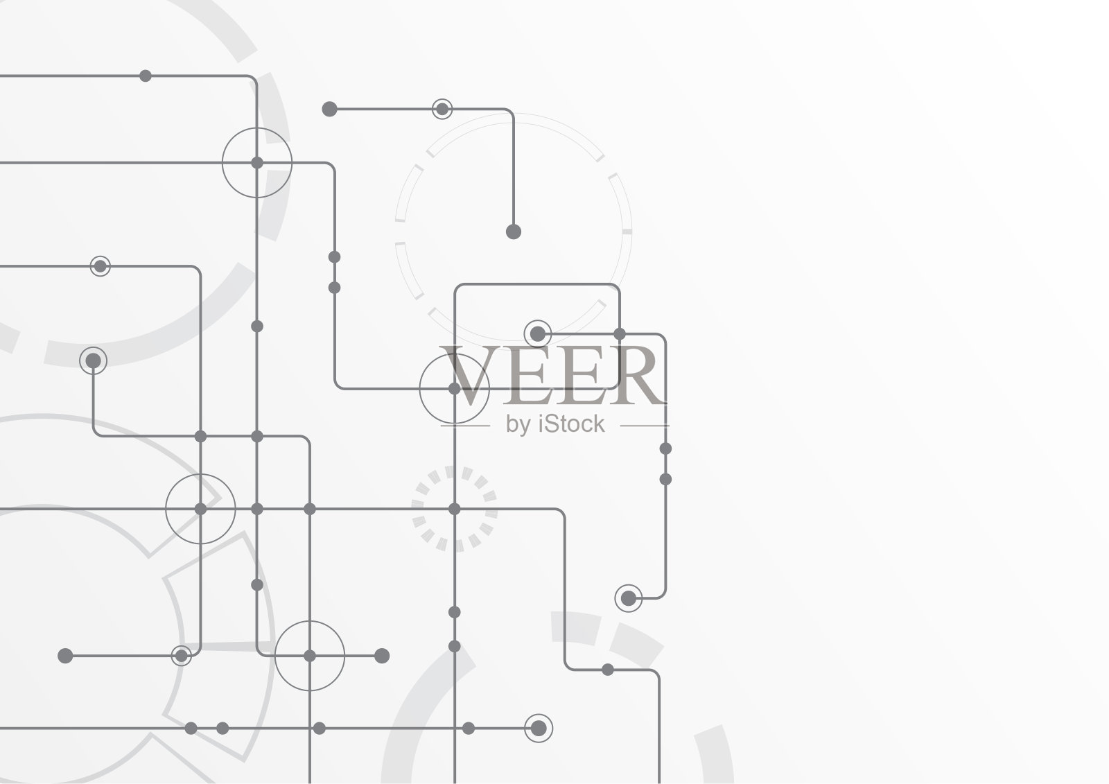 抽象的几何连接线和点。简单的技术图形背景。插图向量设计网络和连接的概念。插画图片素材