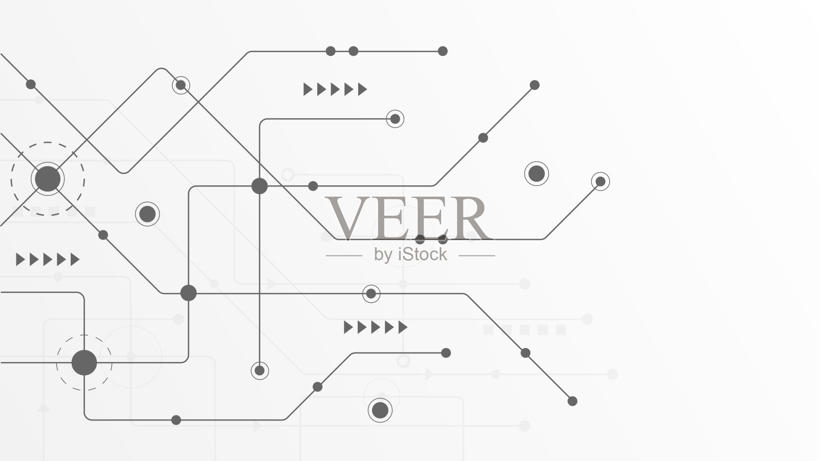 抽象的几何连接线和点。简单的技术图形背景。插图向量设计网络和连接的概念。插画图片素材