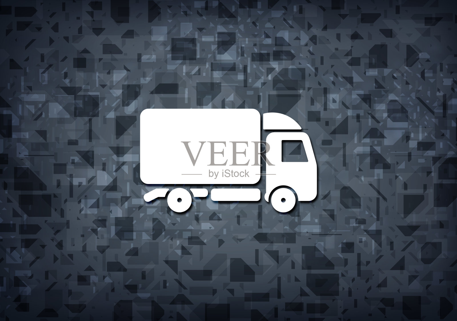 卡车图标黑色背景插画图片素材