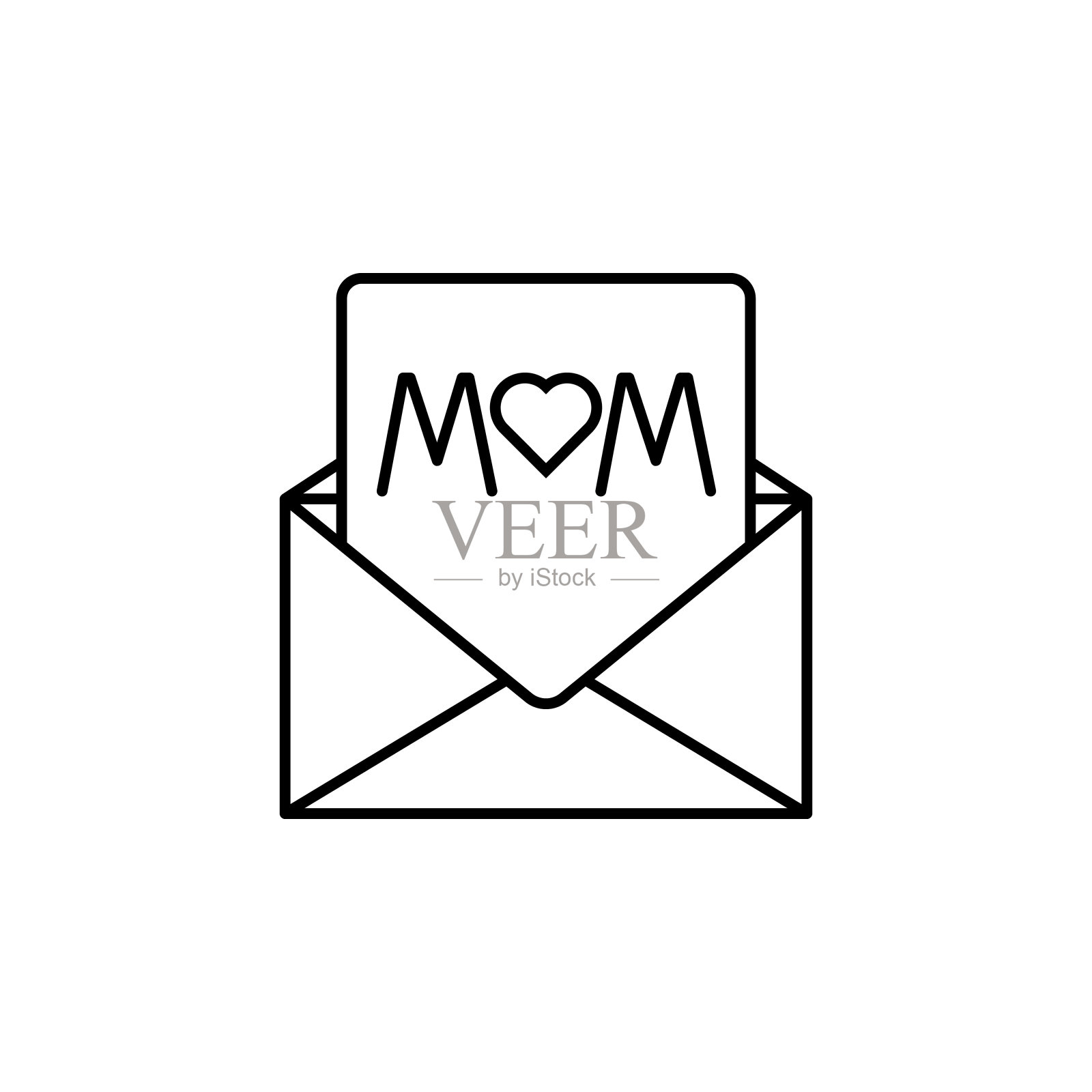 妇女节，信，妈妈icon。简单的细线，轮廓矢量8 march图标的UI和UX，网站或移动应用程序插画图片素材