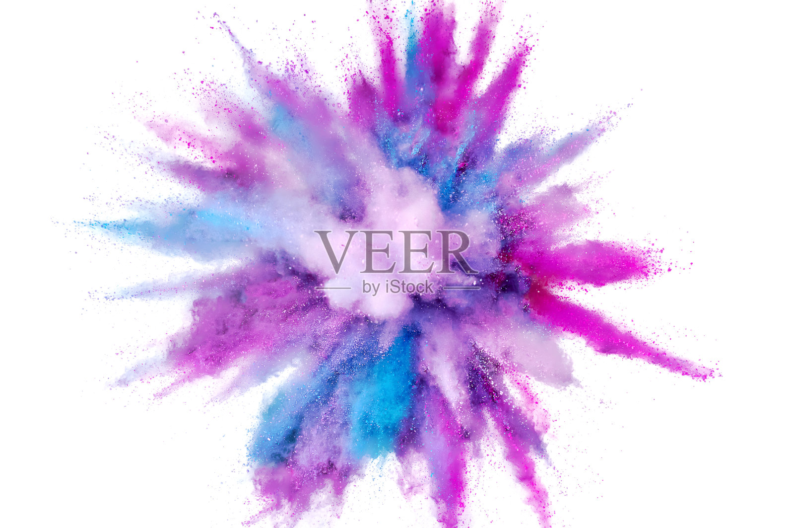 彩色粉末爆炸。抽象特写灰尘的背景。色彩斑斓的爆炸。油漆胡里节照片摄影图片