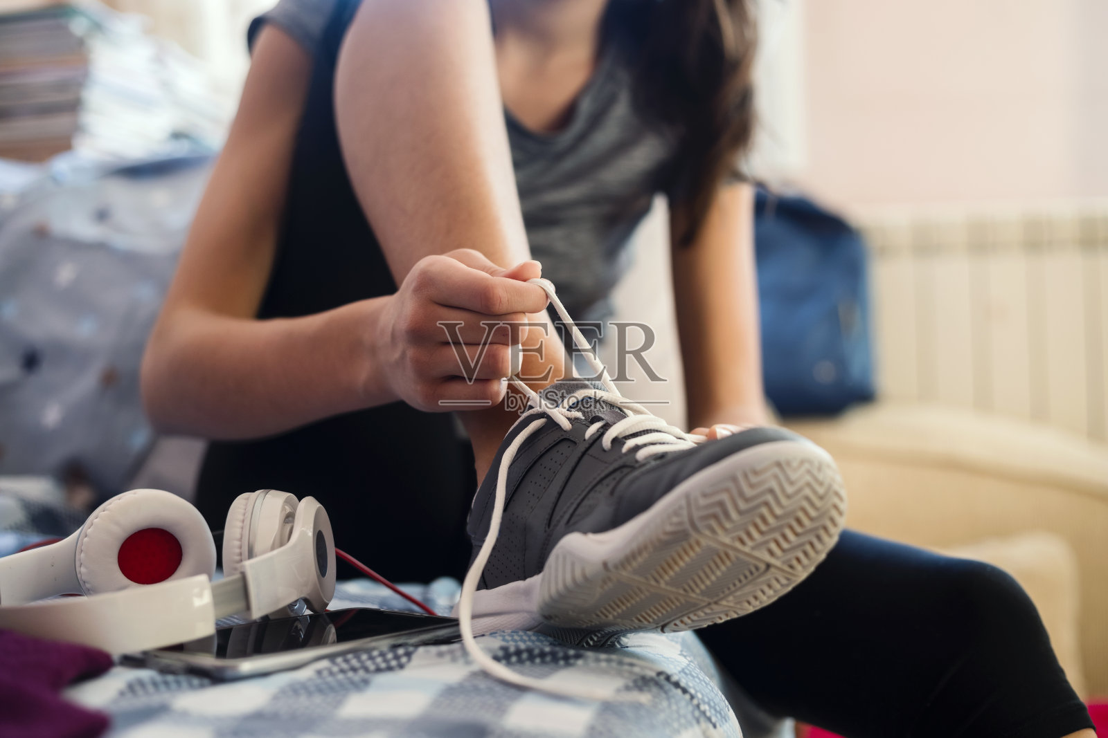 准备慢跑照片摄影图片