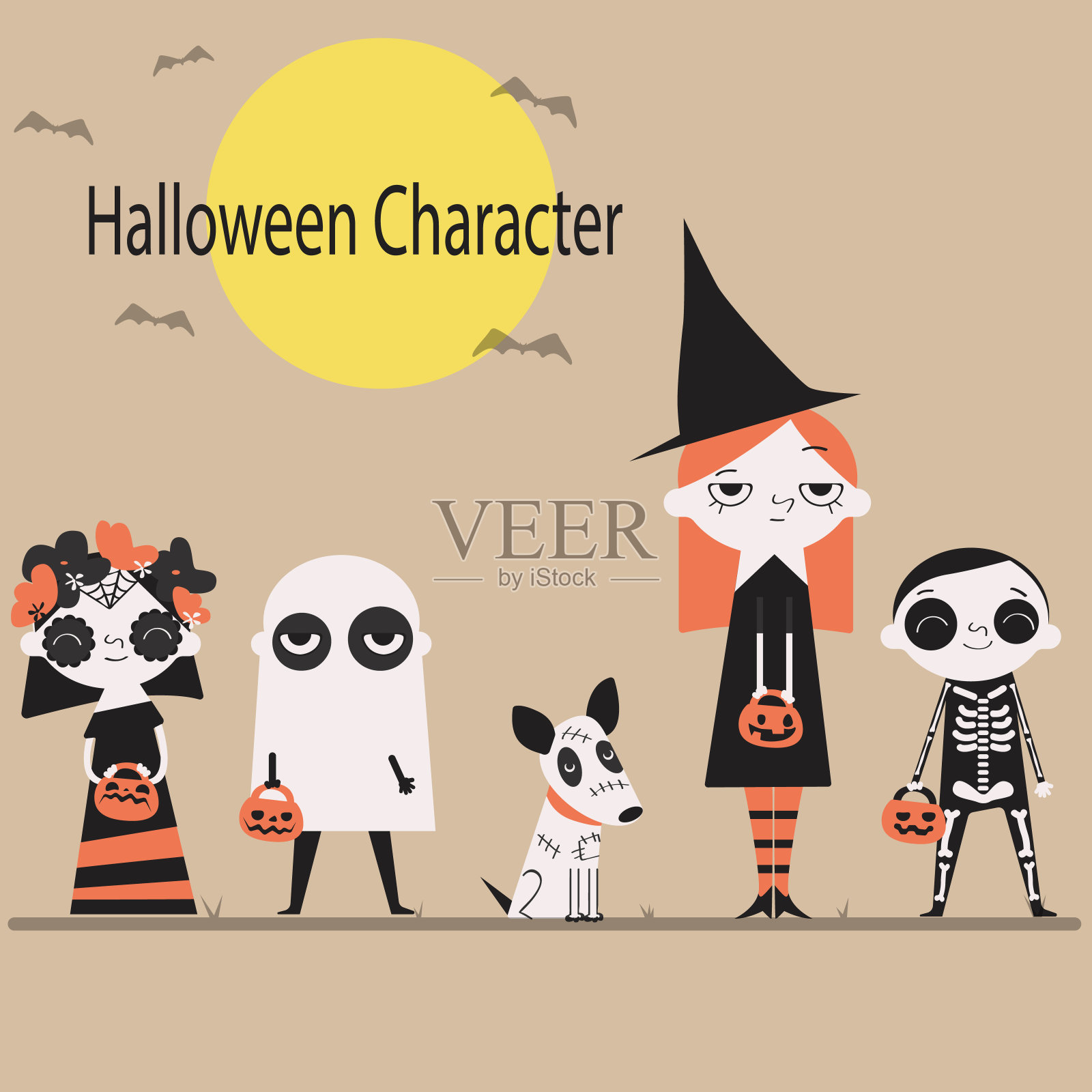 随意的人物设计插画图片素材