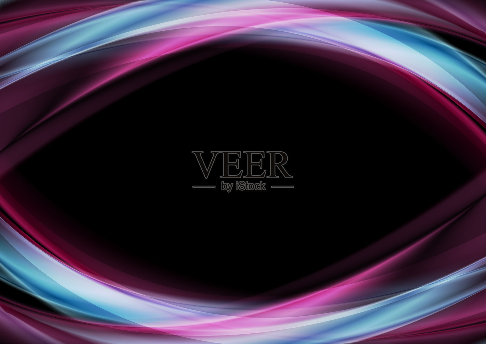 蓝紫抽象平滑波矢量背景插画图片素材