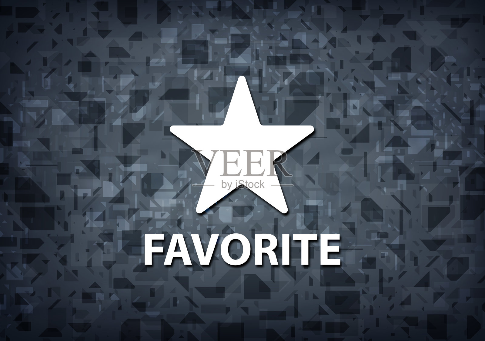 最爱(星形图标)黑色背景插画图片素材