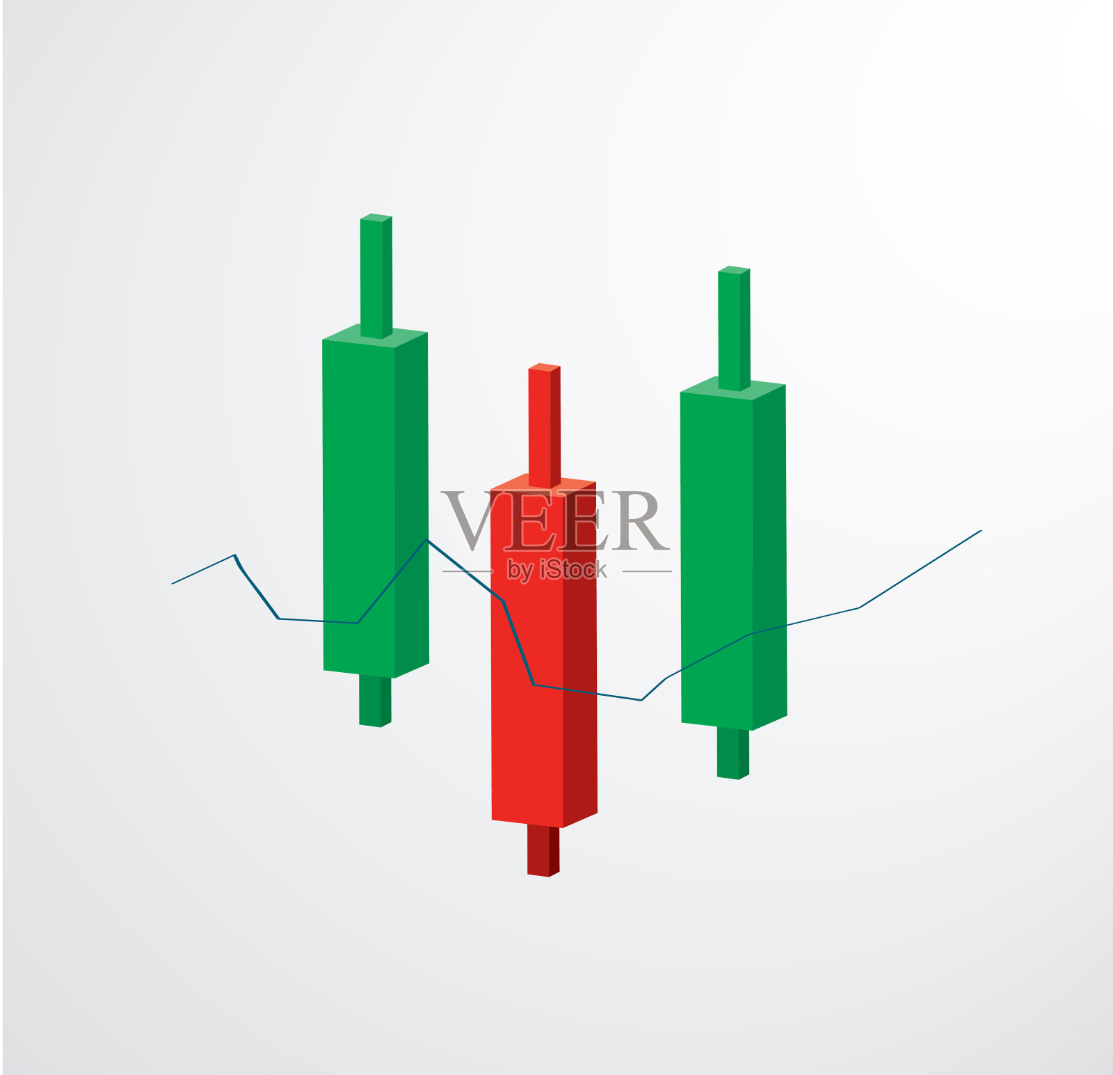 烛台图表图标股票交易所向量插画图片素材