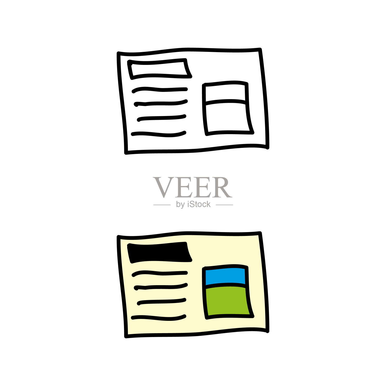 报纸插画图片素材