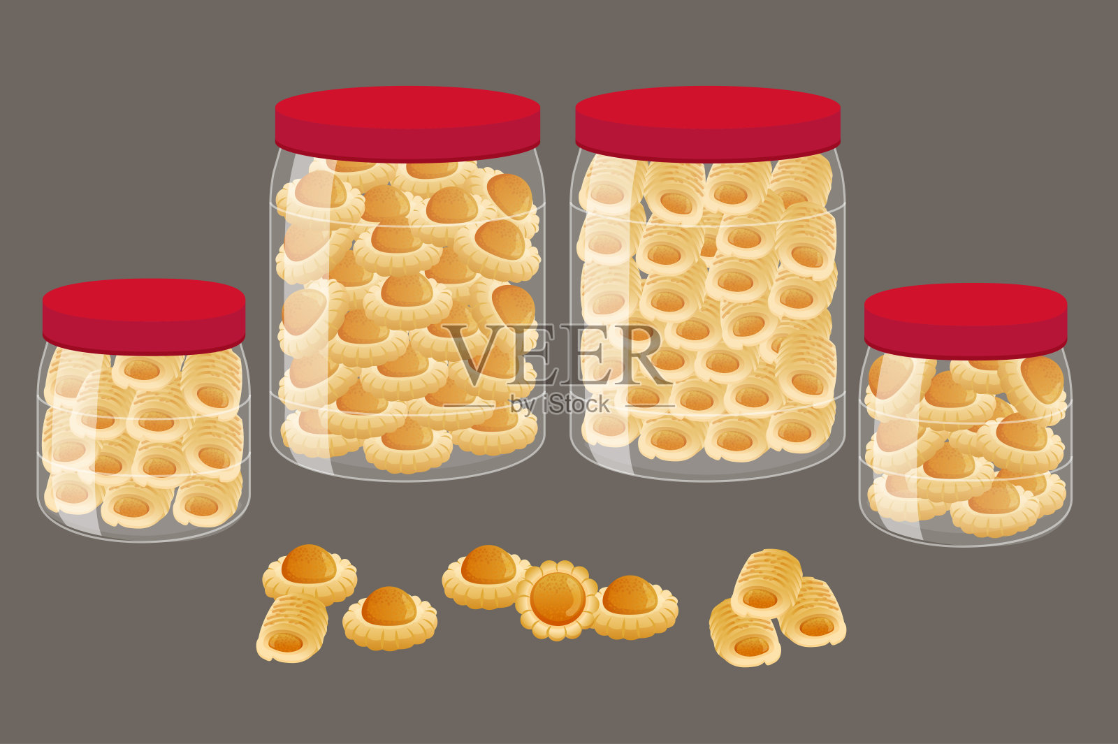 菠萝馅饼插画图片素材