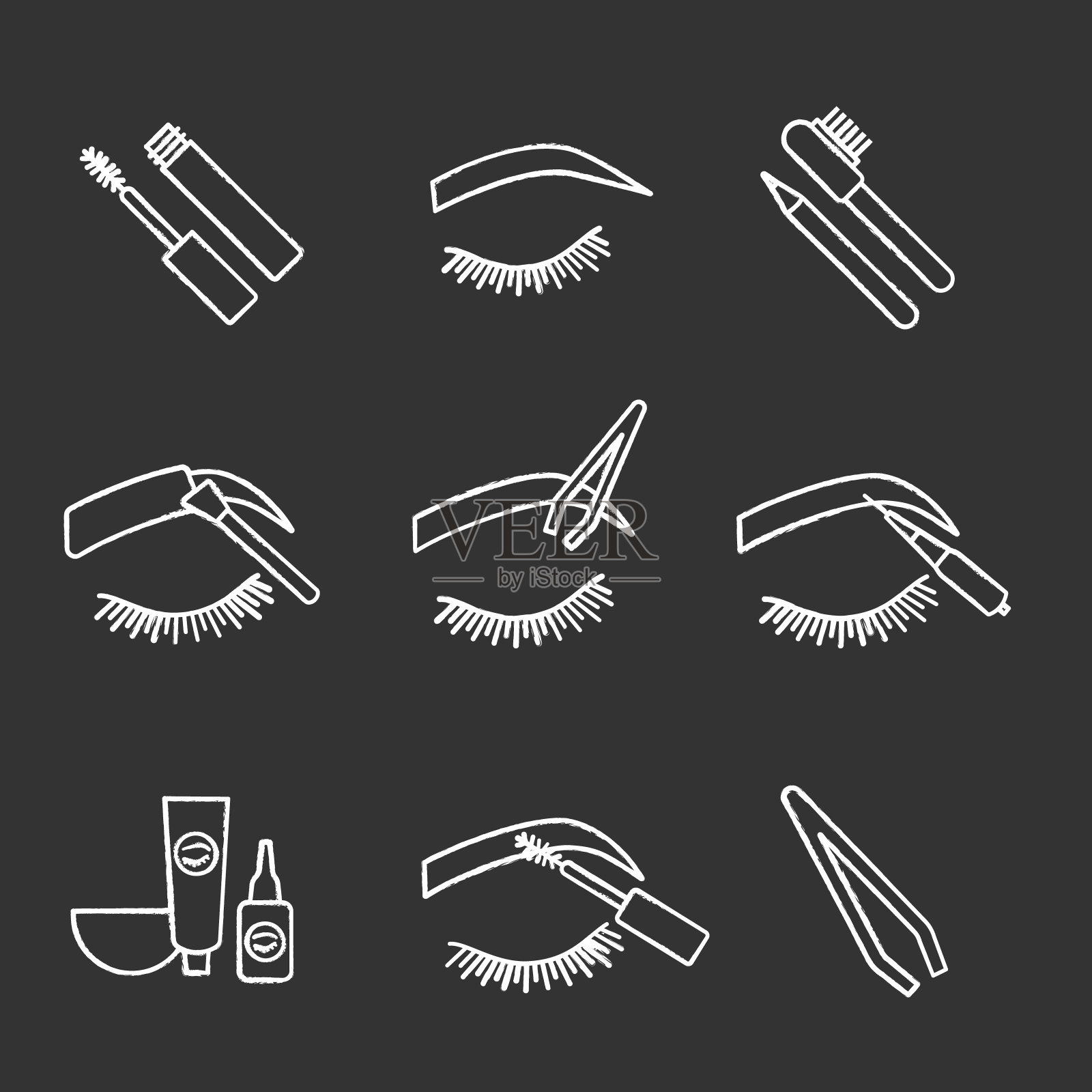 眉毛造型图标插画图片素材