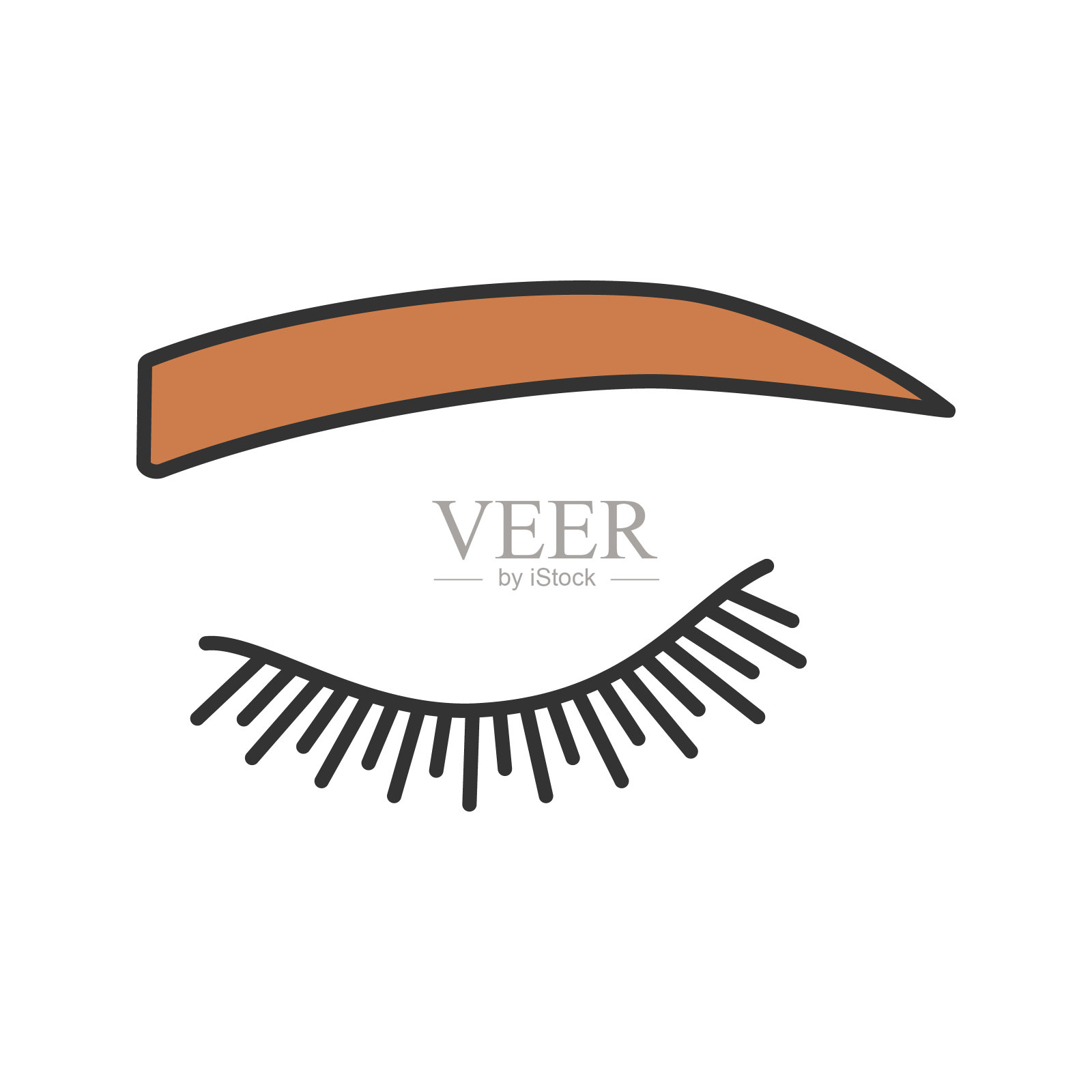 直眉形图标插画图片素材