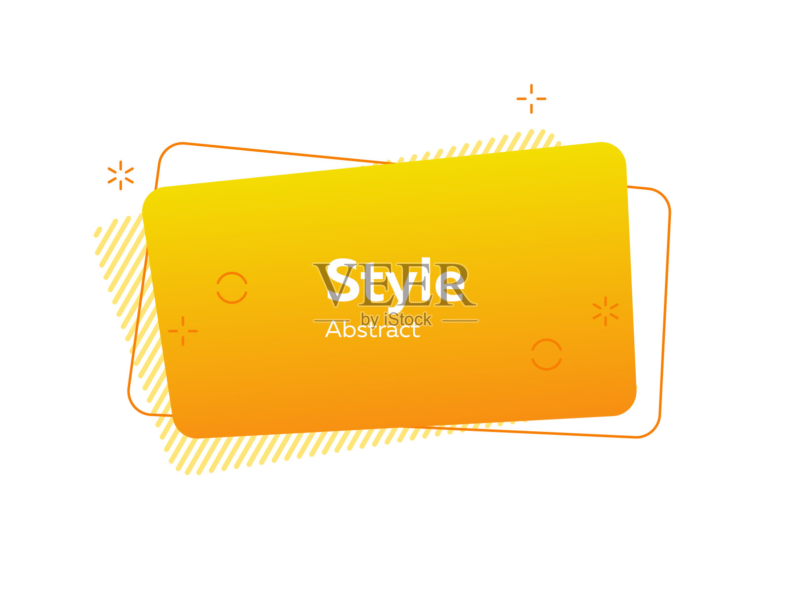 黄色不规则矩形，框架和舱口插画图片素材