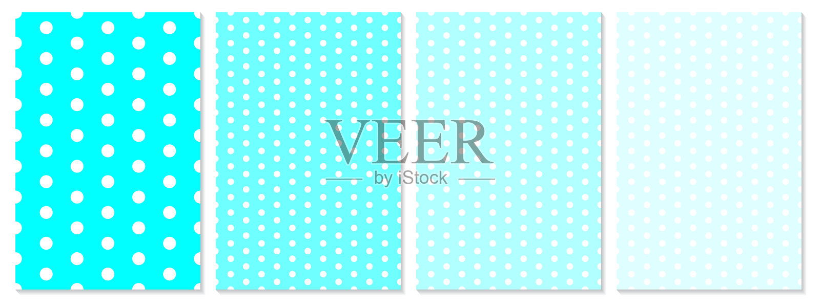 波尔卡点模式向量。婴儿的背景。插画图片素材