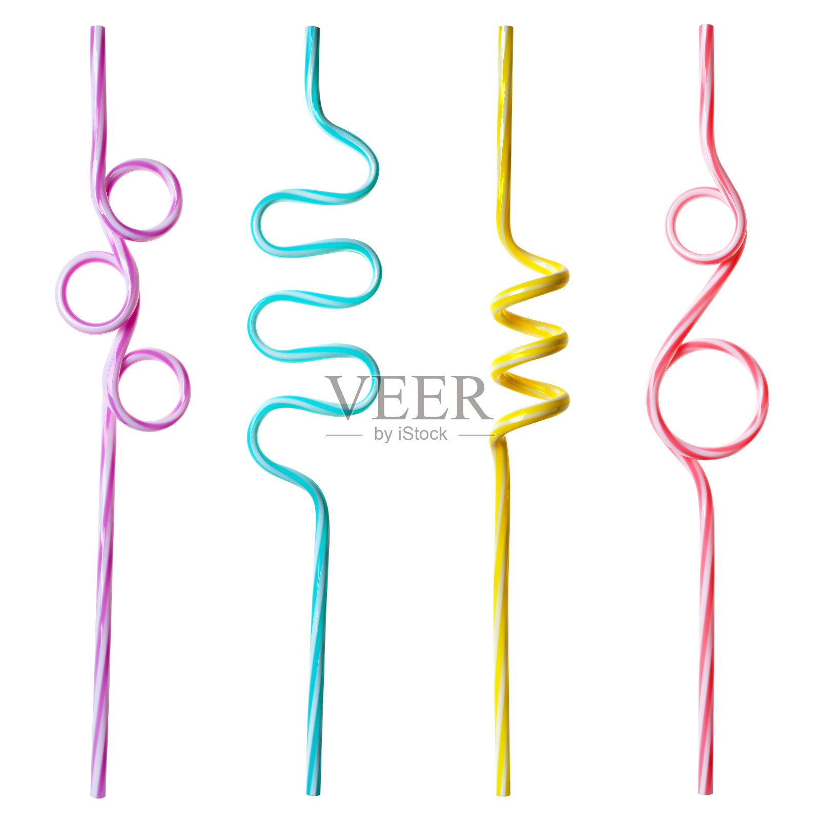 白色的多色鸡尾酒管照片摄影图片