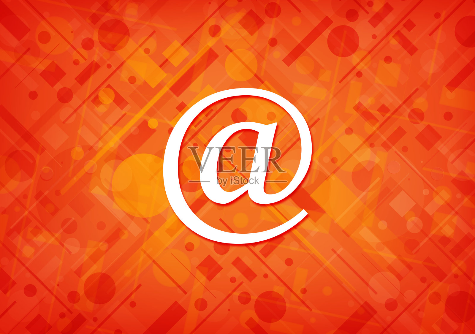 电子邮件地址图标橙色背景插画图片素材