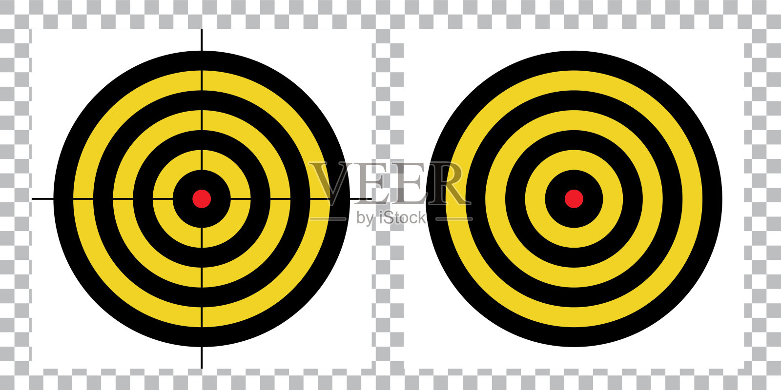 空箭靶、空枪靶、纸靶、空靶、背景靶、纸靶在白背景矢量上射击插画图片素材
