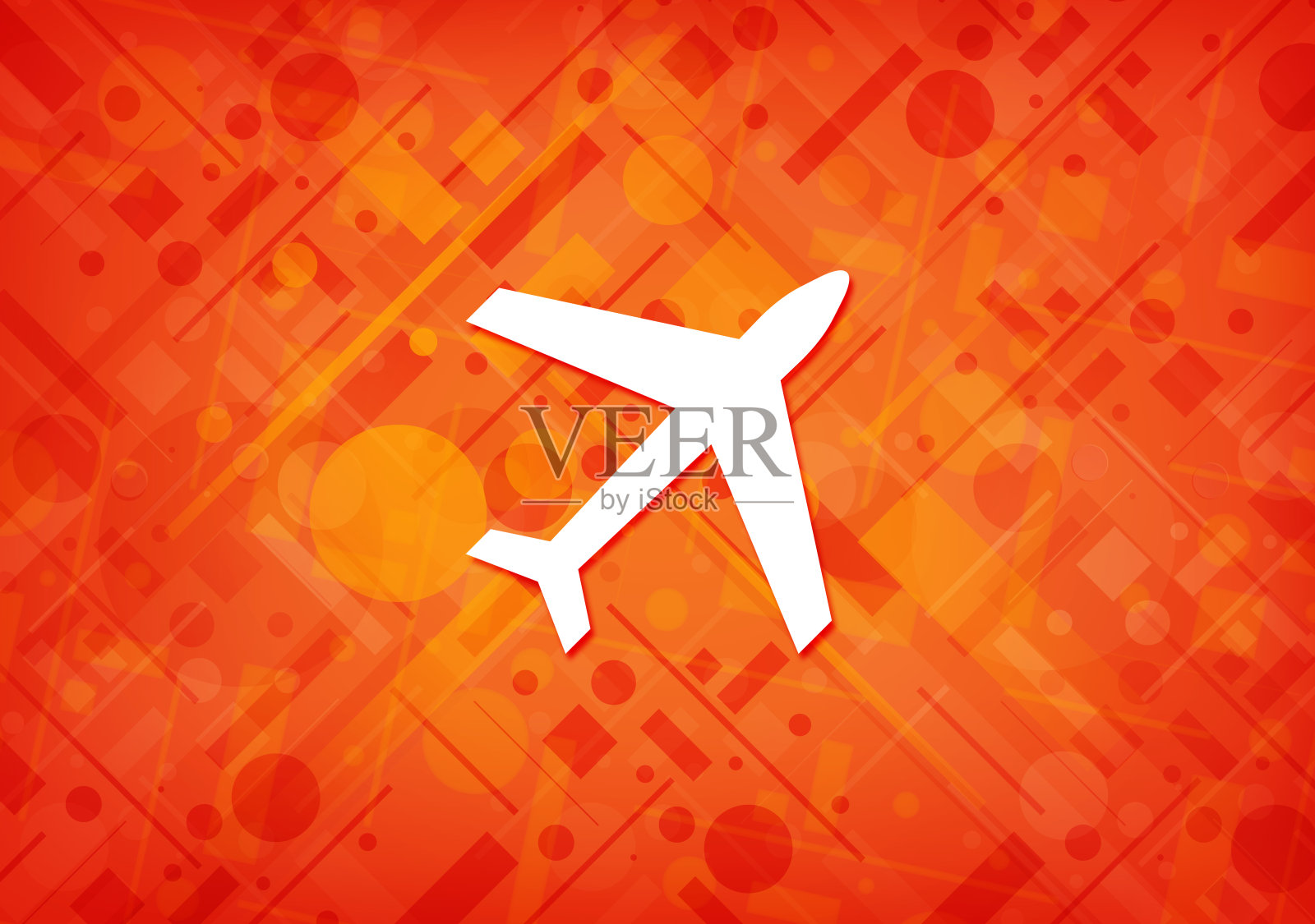 平面图标橙色背景插画图片素材