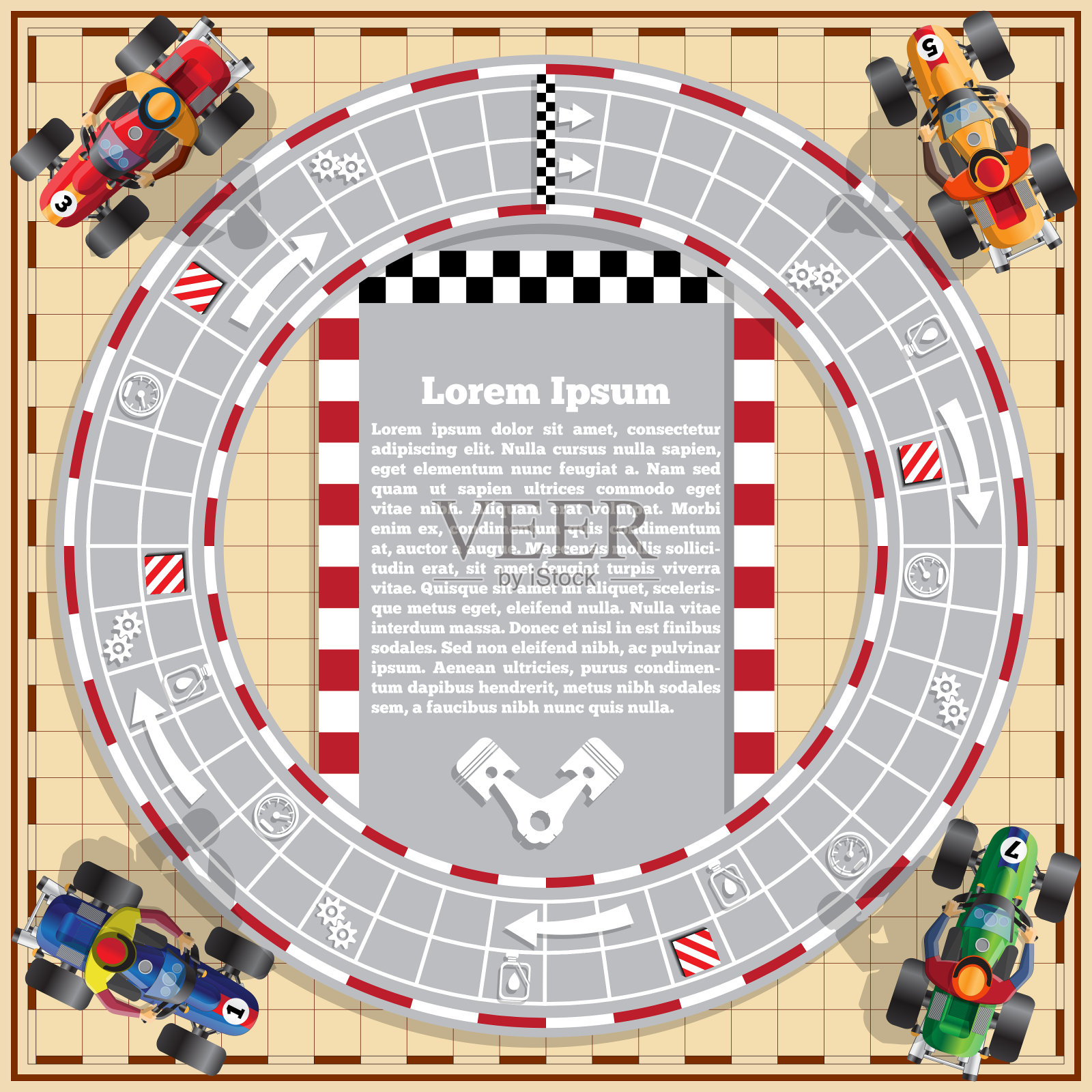 赛车。设计模板素材