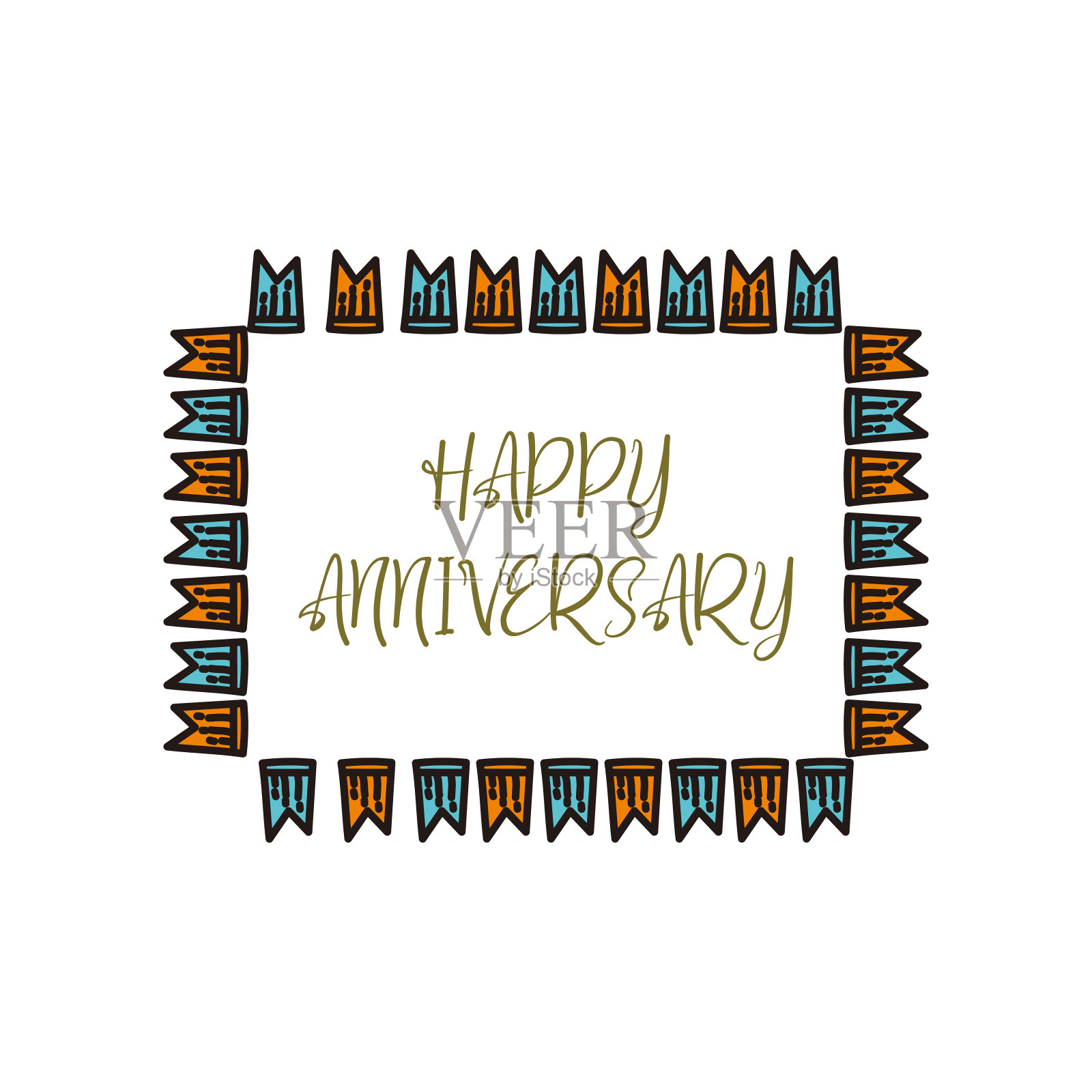 生日周年设计图形模板向量插画图片素材