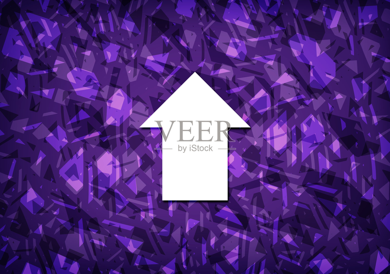 上传箭头图标紫色背景设计元素图片