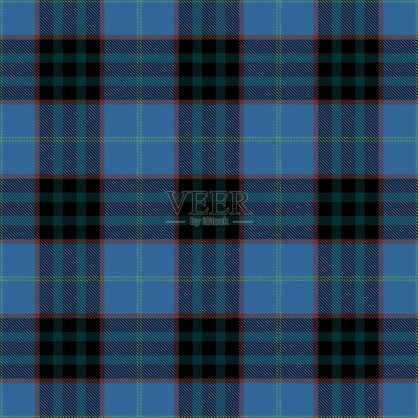 格子花呢苏格兰无缝图案。设计元素图片