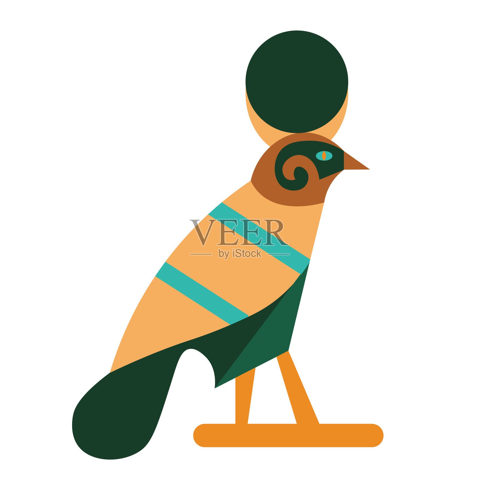 埃及鸟简单的白色背景插图插画图片素材