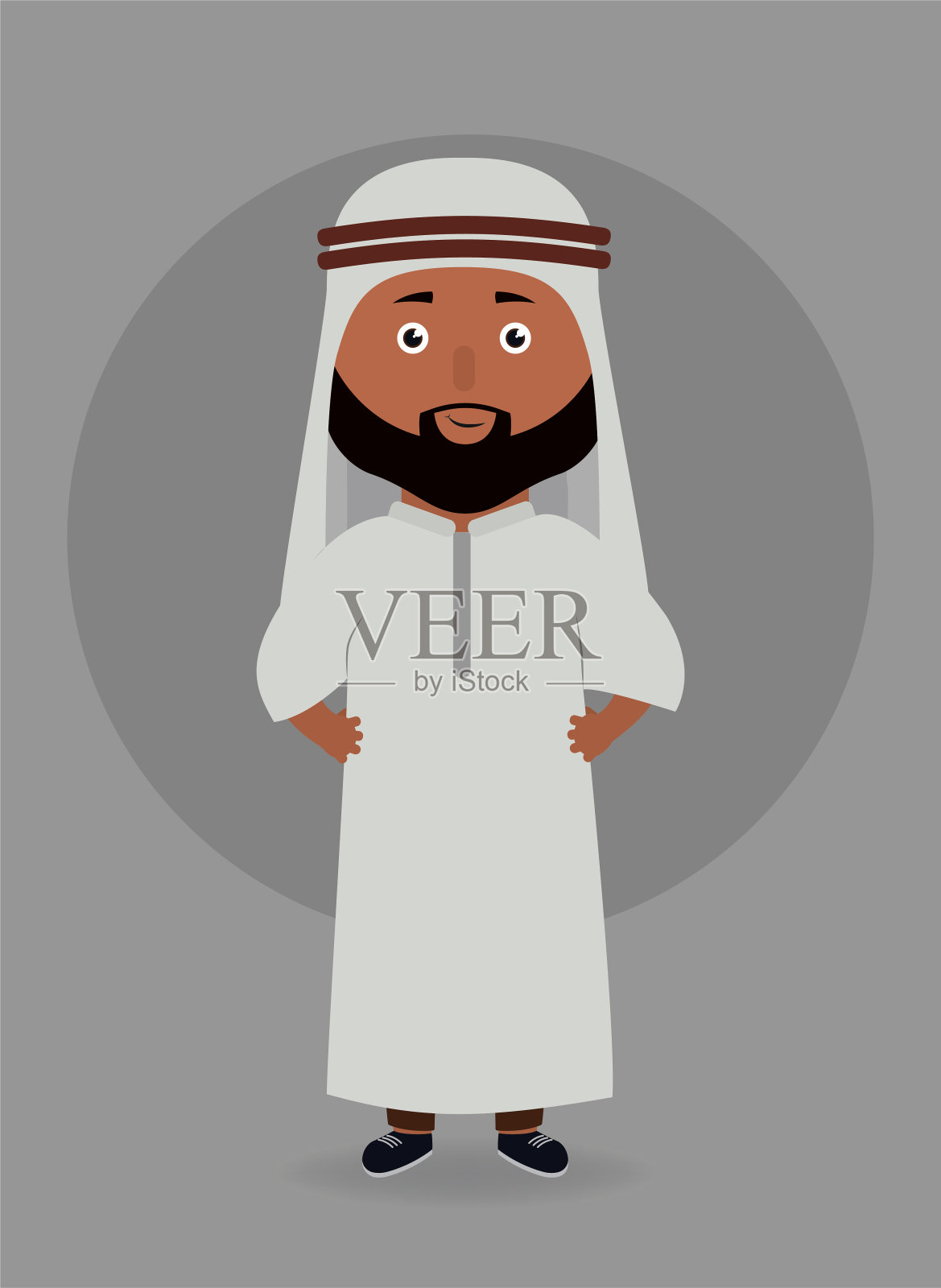 矢量插图。阿拉伯语的人。插画图片素材