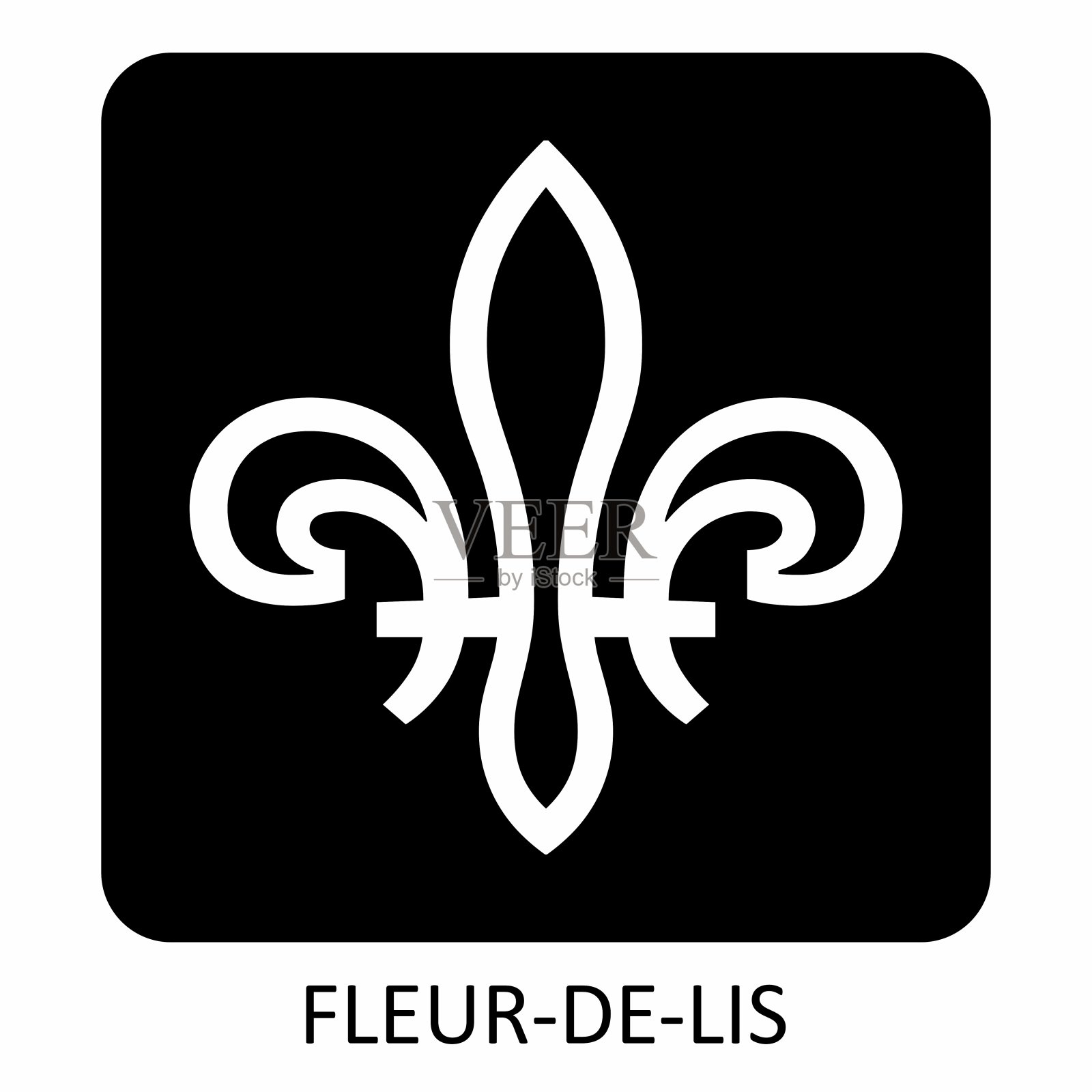 Flower-de-lis图标说明插画图片素材