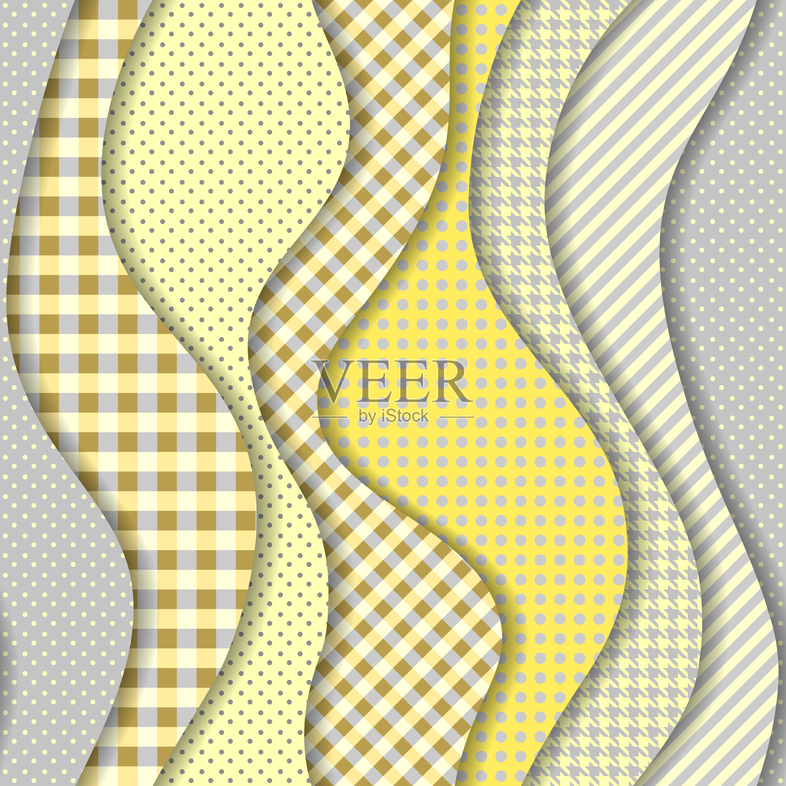 剪纸造型设计。无缝的矢量模式。插画图片素材