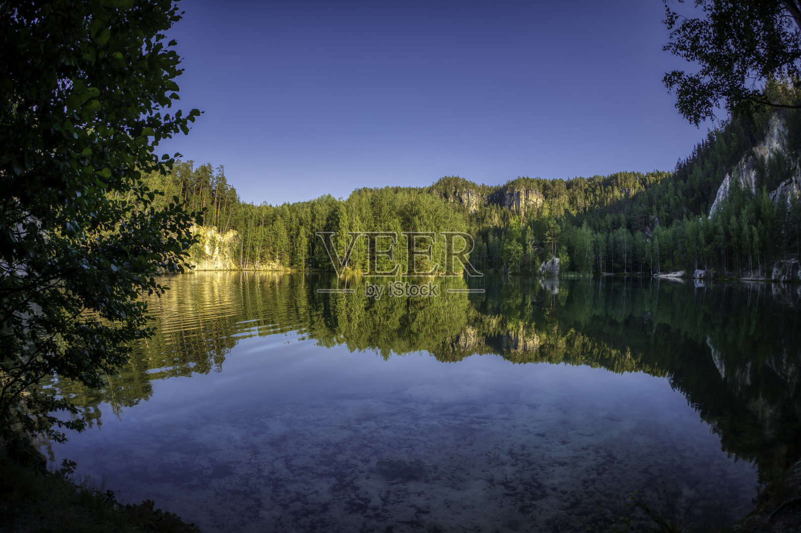 美丽的山湖照片摄影图片