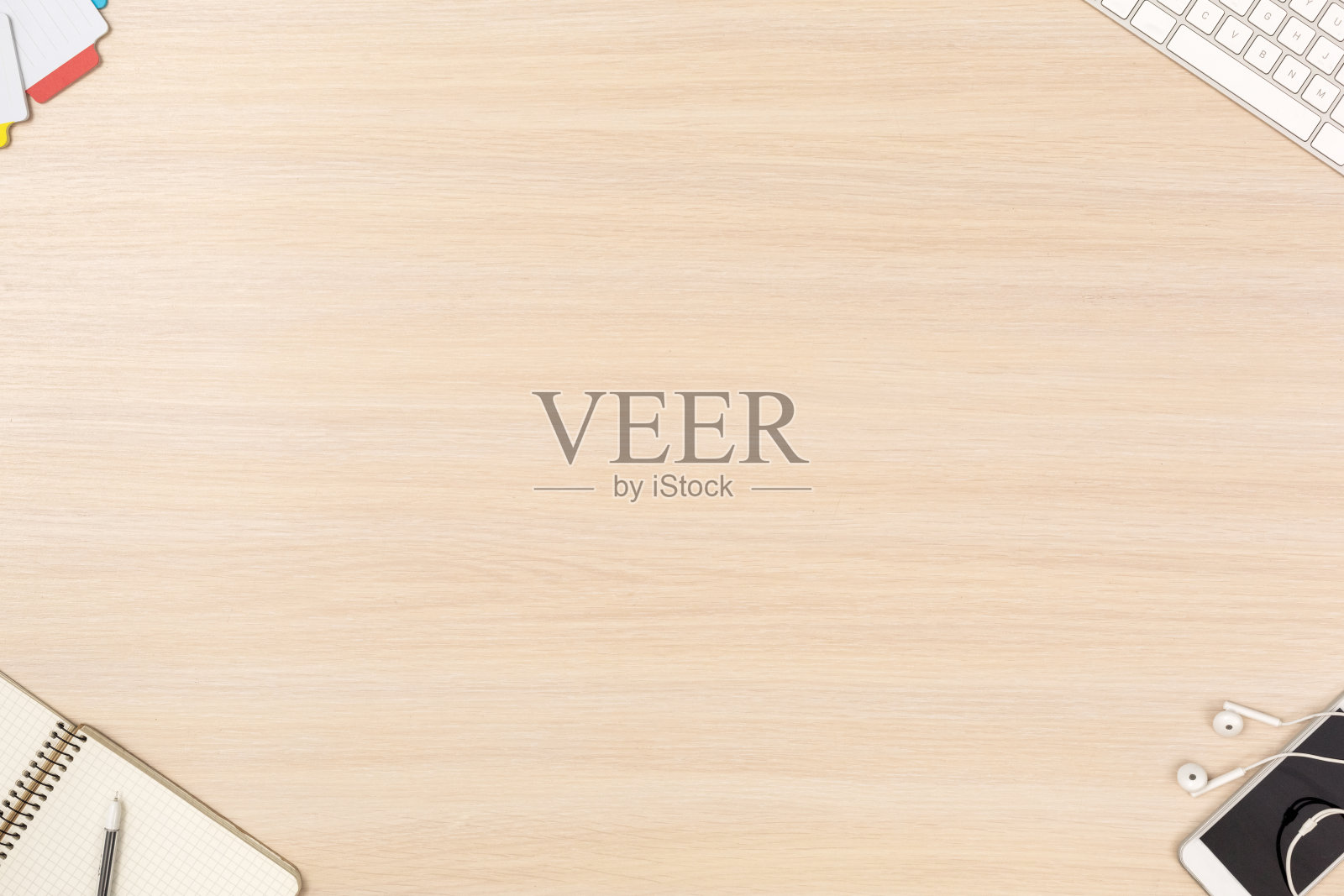 工作区。办公桌空空间俯视无人照片摄影图片