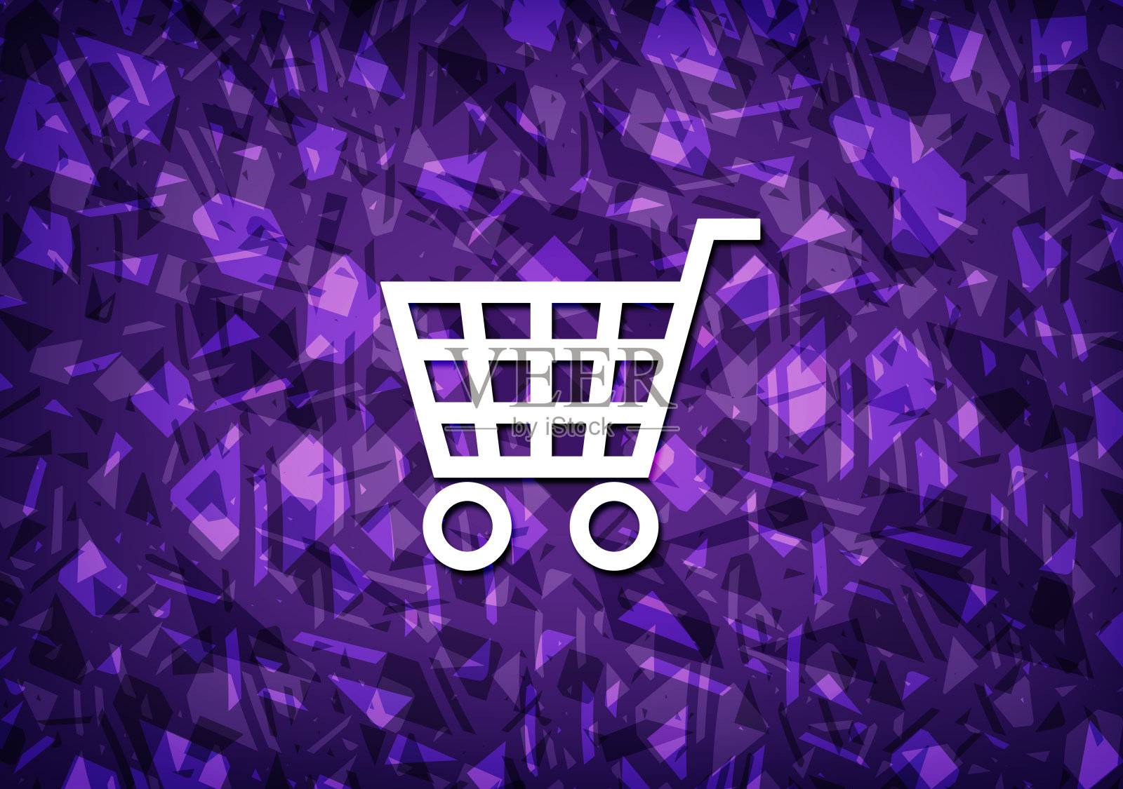 电子商务图标紫色背景插画图片素材