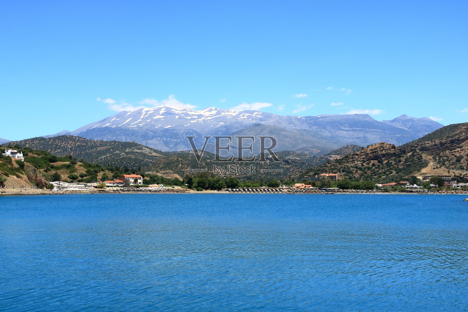 希腊克里特岛的Agia Galini海滩照片摄影图片