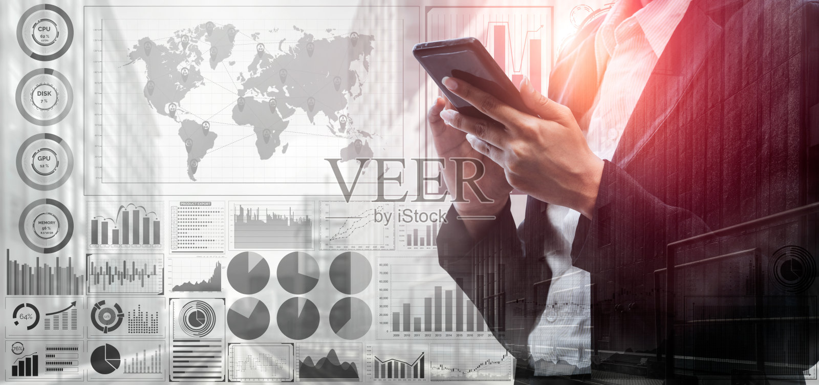 数据分析的业务和财务概念照片摄影图片