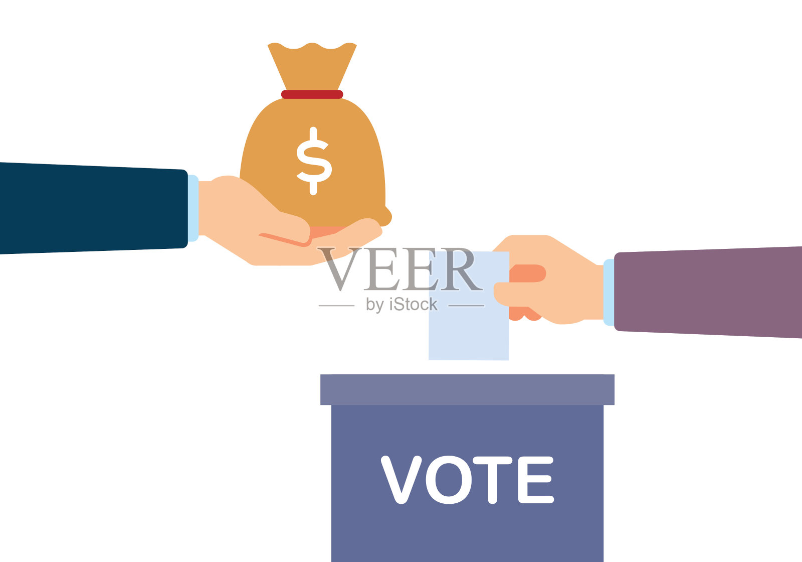 给贿赂插画图片素材