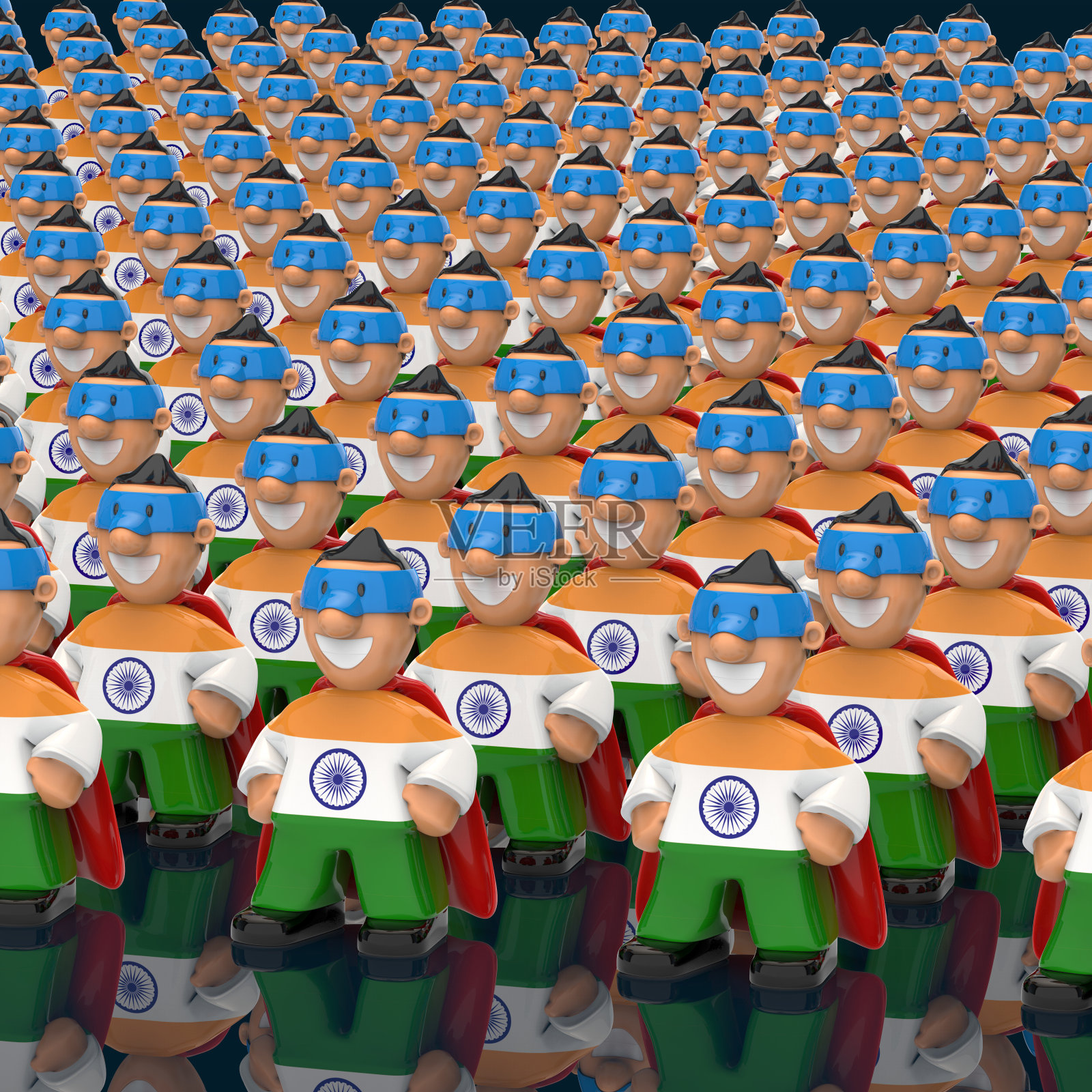 超级英雄概念- 3D插图照片摄影图片