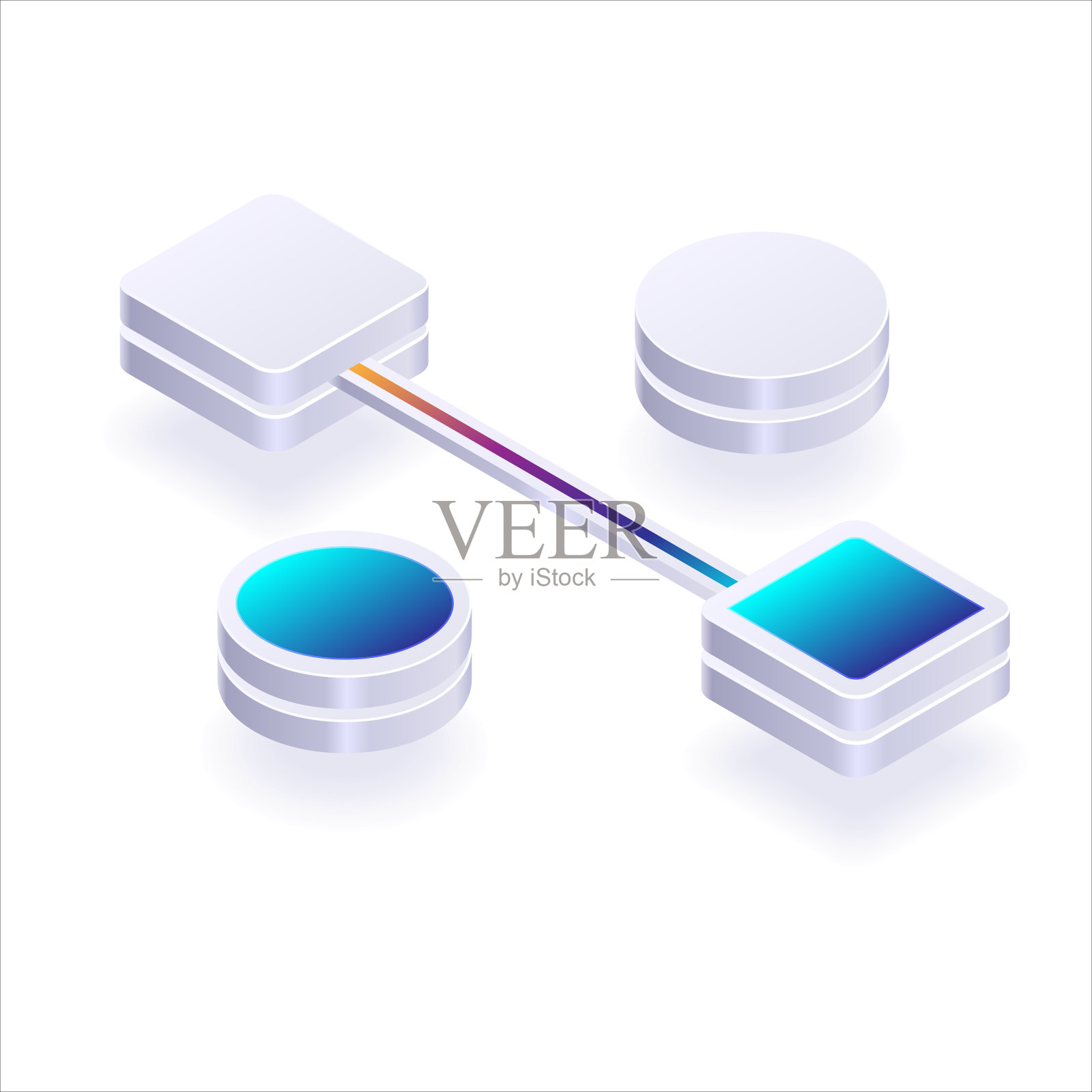 抽象的矩形元素插画图片素材