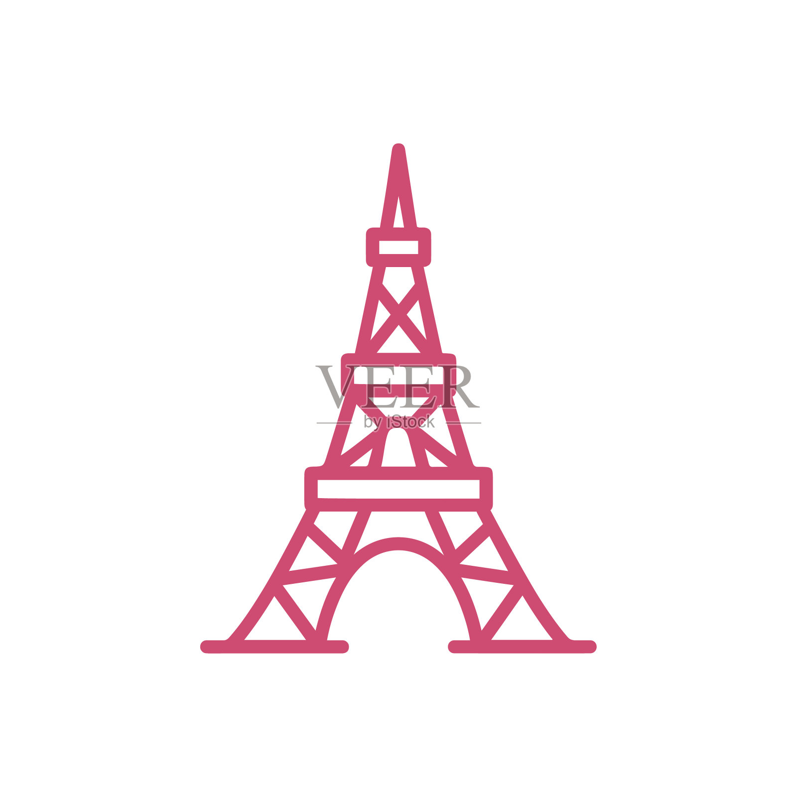 埃菲尔铁塔是巴黎建筑的标志插画图片素材